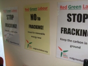 'No fracking' posters from redgreenlabour.org
