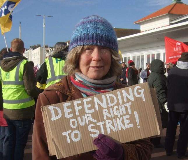 Right to strike placard